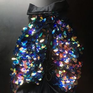 Black Iridescent Rave Bodysuit